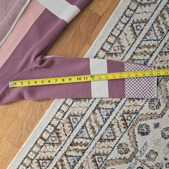 LIZ CLAIBORNE WOMEN'S MULTIPLE MAUVES AND WHITE LONG OPEN CARDIGAN SIZE LARGE - Picture 16 of 16